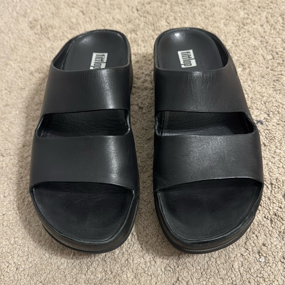Womens Fitflop Shuv Two Bar Leather Sandal -7